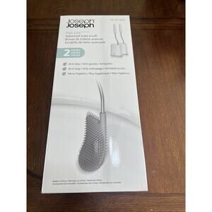 Joseph Joseph Flex Lite Toilet Brush Set, 2 Pack White Gray NEW OPEN BOX